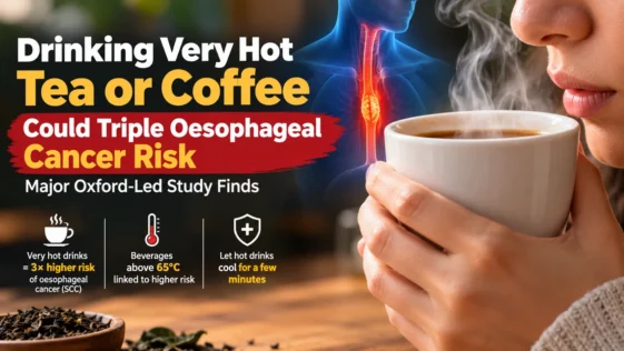 Drinking Very Hot Tea or Coffee